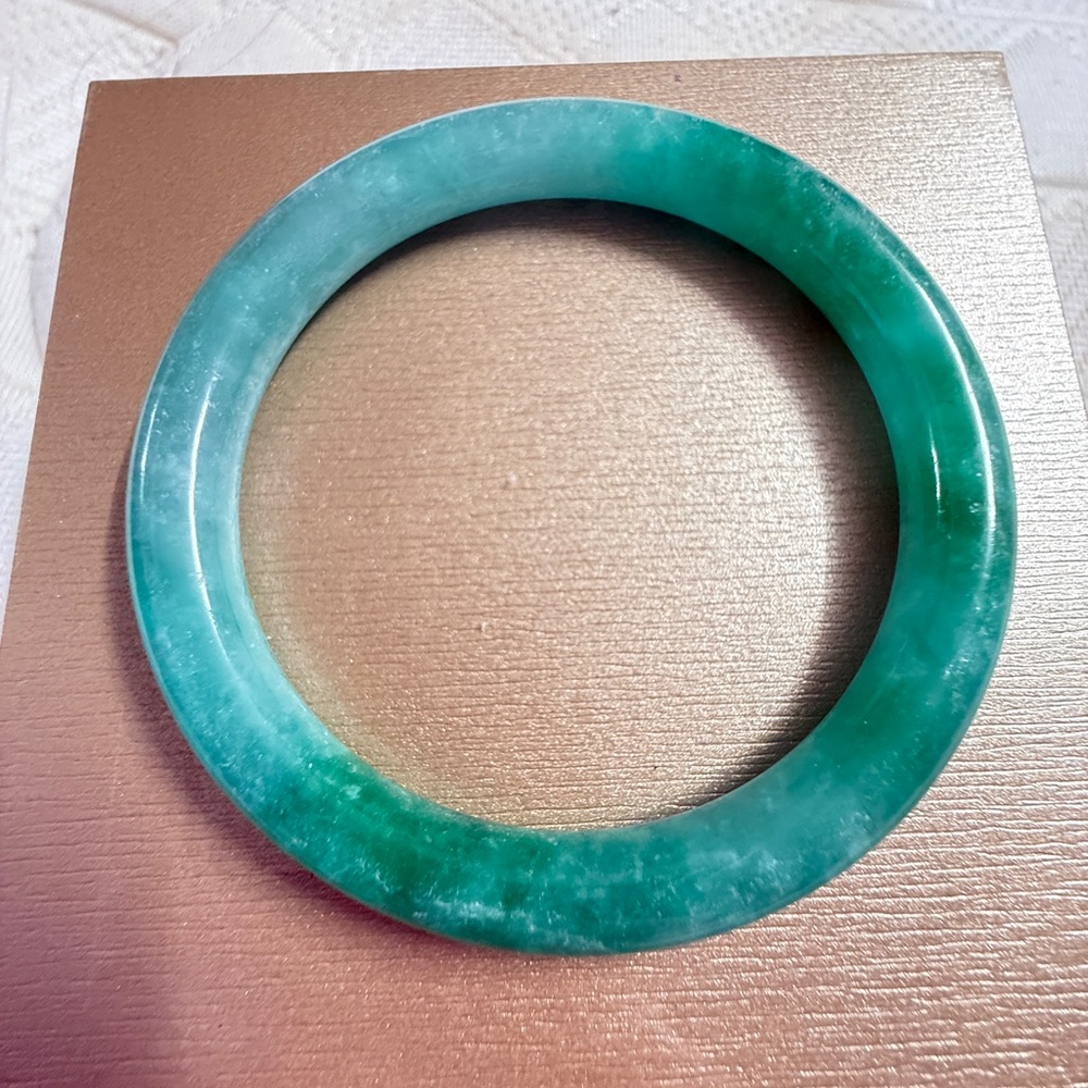 Green Jade Bangle Bracelet